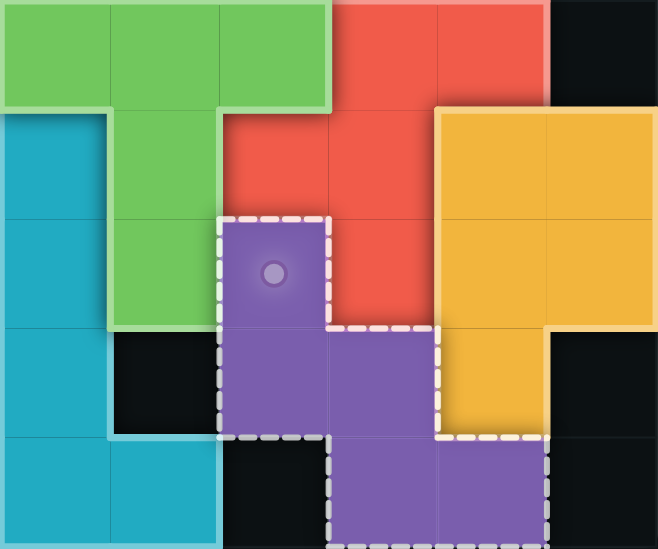 Polyomino board, nearly finished